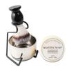 Shaving Brush Set for Men, 4pcs Shaving Set Includes Shaving Brush Shaving Soap, Bowl and Shaving Brush Stand view 1