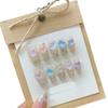 NALoRa Detachable Handmade false nails with design dopamine bubble love girl press on Nail enhancement false nails (Color : 10, Size : XS) view 1