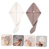 Angoily 2pcs Waffle Hair Dryer Cap Towel Hair Drying Wraps Water Absorbent Hats Soft Bath Products view 3