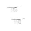 Angoily 2pcs Classic Bridal Side Hair Comb Stretchy Women Hair Clip Band Straight Teeth for Styling view 1