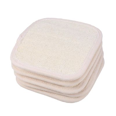 Angoily 6pcs Natural Loofah Bath Scrub Towels Exfoliating Back Brush Elastic Grip Design for Smooth Skin for Home Dorm Use Gentle Cleanse Rich