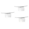 Angoily 3pcs Simple Hair Side Combs Elegant Silver Hair Clip for Women Girls Straight Teeth for Daily Styling and Special Occasions view 1