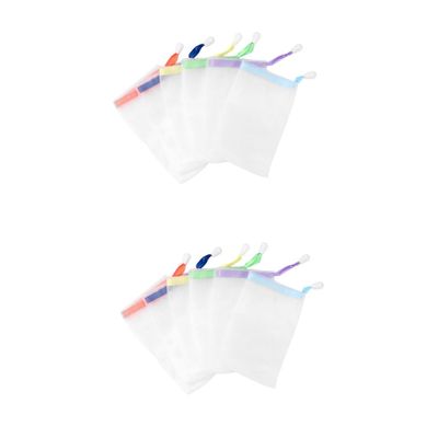 Angoily 2packs Mesh Bags for Soap Bars Net Sack Saver Drawstring Holder for Homemade Soap