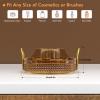 Awenia Rotating Makeup Organizer 360, Stackable Adjustable Large Capacity Cosmetic Storage Unit,Dresser Bathroom Kitchen Countertop Organizer with Metal Handle, Plus Size (Honorable Gold, 1 Tier) view 2