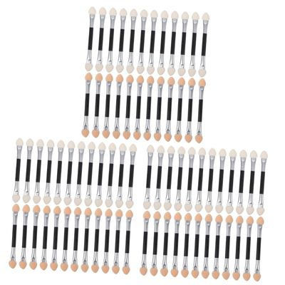 Ipetboom 72pcs Double-head Eyeshadow Applicators Skin-friendly Makeup Tools for Easy Eye Makeup Application Soft Sponge Tips for Versatile Use for Beginners