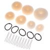 Angoily 66pcs Hair Updo Bun Kit Versatile Hair Styling Tools Elastic Ropes and U-shaped Clips for Elegant Updos for Dance and Everyday Use Beige view 2