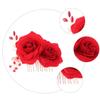 Angoily 3pcs Elegant Bridal Rose Hair Comb Handmade Flower Headpiece for Weddings Special Occasions for Brides Parties and Banquets Versatile Floral Accessory view 2