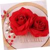Angoily 3pcs Elegant Bridal Rose Hair Comb Handmade Flower Headpiece for Weddings Special Occasions for Brides Parties and Banquets Versatile Floral Accessory view 3