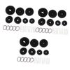 Angoily 66pcs Hair Updo Bun Set Versatile Hair Styling Tools for Elegant Updos Includes Large Medium Donut Makers U-shaped Elastic Bands for Dance and Everyday Use Black view 1