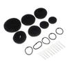 Angoily 66pcs Hair Updo Bun Set Versatile Hair Styling Tools for Elegant Updos Includes Large Medium Donut Makers U-shaped Elastic Bands for Dance and Everyday Use Black view 2