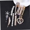 Angoily 9pcs Pearl Hair Clips Pin Barrettes for Girls Women Vintage Pearl Hair Clips Fashion Random Style view 2