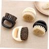 minkissy 4pcs Men's Beard Brush Boar Bristles Portable Grooming Tool for Bearded Men Ergonomic Design for Easy Use Salon for Distributing Balm and Wax view 3