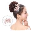 Angoily 1pc Elegant Flower Shape Hair Comb for Women Bridal Headdress Accessory for Weddings and Parties Stunning Rose Gold Design for Updos and Special Occasions view 2
