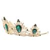 Angoily Vintage Green Baroque Bride Crown Tiara Headdress for Weddings Parties and Photography Lightweight Elegant Design for Brides and Special Occasions view 1