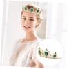 Angoily Vintage Green Baroque Bride Crown Tiara Headdress for Weddings Parties and Photography Lightweight Elegant Design for Brides and Special Occasions view 4