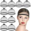 10 Pcs Mesh Wig Caps for Women, Black Wig Cap Net Nylon Hair Net for Lace Front Wigs, Stretchy Open End Hair Mesh Net for Halloween, Cosplay view 1