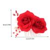 Angoily 2pcs Elegant Bridal Hair Comb Artificial Roses Charming Wedding Headpiece for Brides Bridesmaids Delicate Floral Hair Accessories for Special Occasions Parties view 2