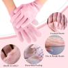 Sibba 2 Pairs Silicone Moisturizing Gloves Spa Gel Hydrating Gloves Women's Hand Care Gloves, Anti Slip Aloe Lotion Gloves for Repairing Dry Hand, Calluses, Cracked Heels and Softening Rough Skin view 4