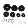 Angoily 44pcs Hair Updo Bun Kit Elastic Hair Ropes U-shaped Clips and Accessories for Effortless Styling for Ballet Dance and Everyday Use Black view 3