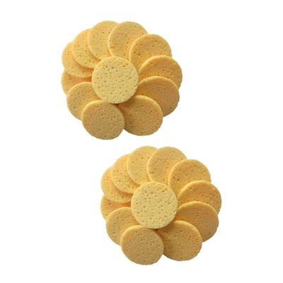 Housoutil 40pcs Face Cleaning Puff Makeup Remover Pads Skin-friendly Cotton Pads Round Sponge