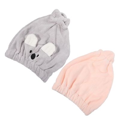 DOITOOL 2pcs Thickened Hair Drying Cap Super Absorbent Bathing Cap for Quick Hair Drying Lightweight Material Random Colors for Home Use Travel