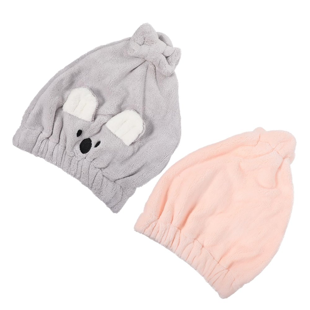 DOITOOL 2pcs Thickened Hair Drying Cap Super Absorbent Bathing Cap for Quick Hair Drying Lightweight Material Random Colors for Home Use Travel