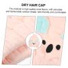 DOITOOL 2pcs Thickened Hair Drying Cap Super Absorbent Bathing Cap for Quick Hair Drying Lightweight Material Random Colors for Home Use Travel view 2