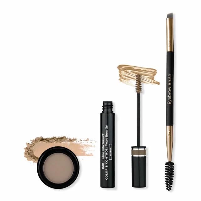 bdb Color & Control Kit - Tinted Eyebrow Gel & Effortless Brows Powder, Waterproof Formula, Blonde