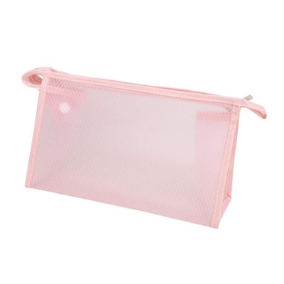 Angoily Ergonomic Portable Travel Toiletry Bag Waterproof Makeup Storage Bag Zipper Closure Pink