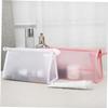 Angoily Ergonomic Portable Travel Toiletry Bag Waterproof Makeup Storage Bag Zipper Closure Pink view 3