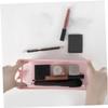 Angoily Ergonomic Portable Travel Toiletry Bag Waterproof Makeup Storage Bag Zipper Closure Pink view 4