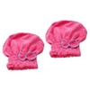 Angoily 2pcs Shower Cap Elastic Band Quick Dry Hair Drying Cap Microfiber Material Comfortable for Daily Use at Home Travel view 1