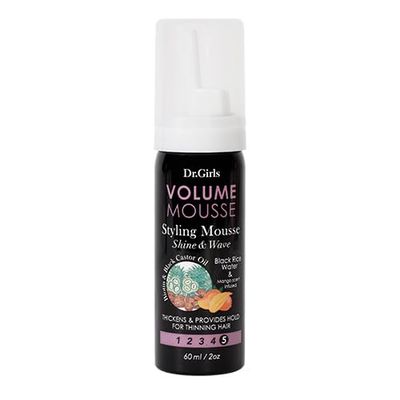 Dr.Girls Styling Mousse Hold 5 2oz/ 60ml (Black Rice Water & Mango)