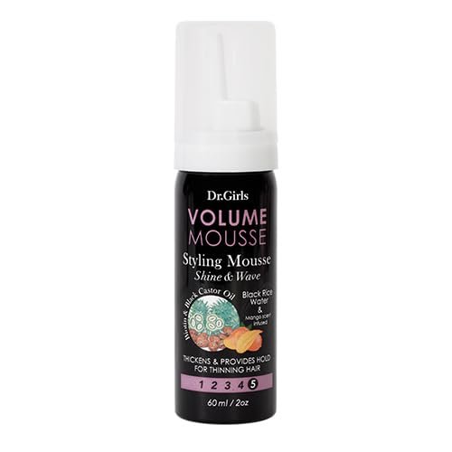 Dr.Girls Styling Mousse Hold 5 2oz/ 60ml (Black Rice Water & Mango)