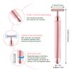 2 Pack T Shape Face Massager Beauty Bar Golden & Pink Facial Massager, Portable Electric Vibration Face Neck Body Massager for Firming Lifting Anti Aging Skin Tightening Wrinkle Reducing view 2