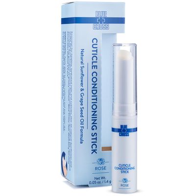 Blue Cross Cuticle Balm Conditioning Stick, Scented Cuticle Softener Oil Balm with Nourishing Sunflower & Grape Seed Oil, Professional Nail Care Supports Dry + Damaged Cuticles, 0.05oz, Rose