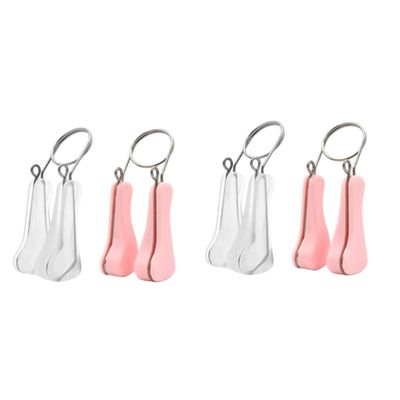 balacoo 4pcs Nose Bridge Straightener Clip Nose up Shaper for Women Girls Design Lightweight and Comfortable White
