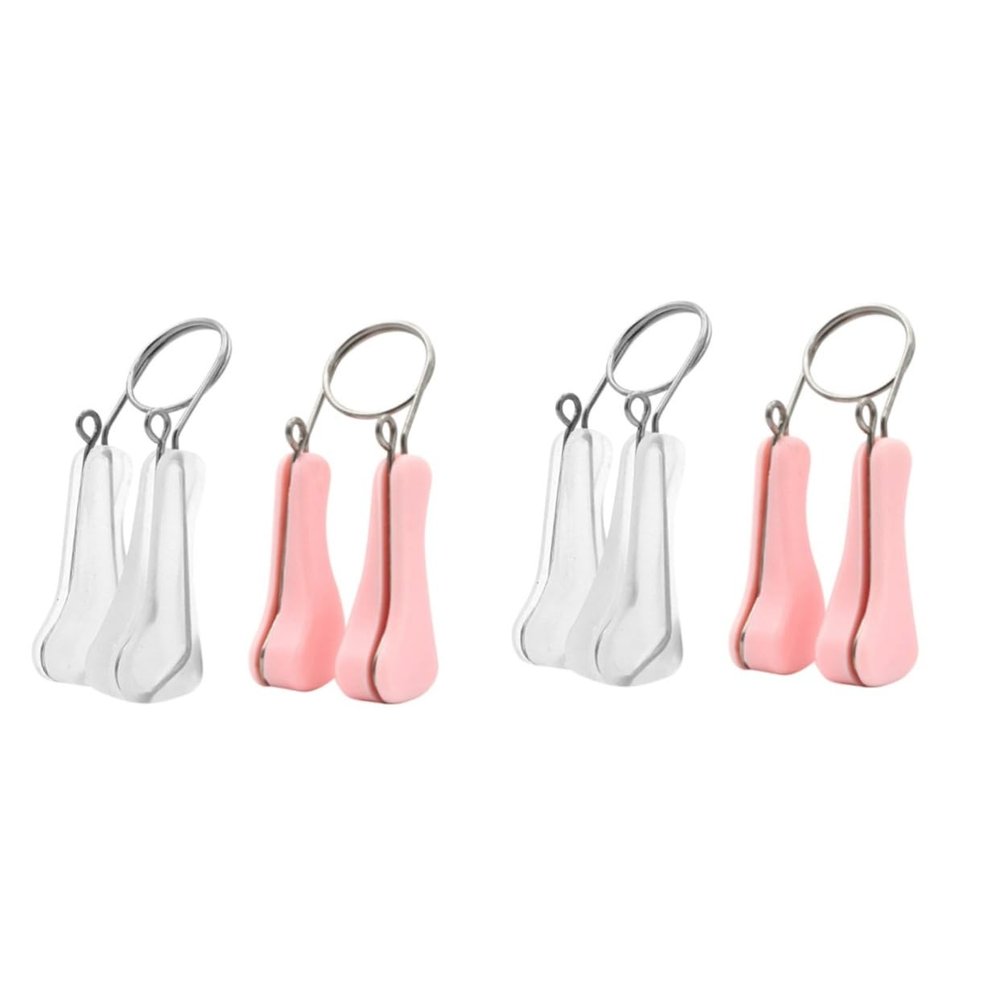 balacoo 4pcs Nose Bridge Straightener Clip Nose up Shaper for Women Girls Design Lightweight and Comfortable White