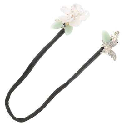 balacoo Rhinestone Hair Bun Clip for Women Elegant Butterfly Knot Hair Accessory for Sports Fitness and Daily Wear