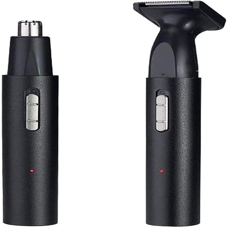 LEONYS 2 in 1 Nose Trimmer and Ear Hair Trimmer for Men Cordless, Painless Electric Nose Hair Remover, Mens Nose Hair Trimmer, USB Rechargeable, Waterproof