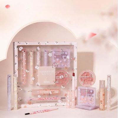 All in One Makeup Kit For Girls - 4 Lipstick, 1 Eyebrow Pencil, 1 Concealer, 1 Blush, 1 Eyeshadow,Women and Teens Makeup Gift SetA44