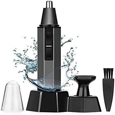 LEONYS Nose and Ear Hair Trimmer, Portable Ear Nose Hair Trimmer, Professional Painless Eyebrow Trimmer for Men and Women, Battery-Operated, Black