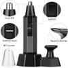 LEONYS Nose and Ear Hair Trimmer, Portable Ear Nose Hair Trimmer, Professional Painless Eyebrow Trimmer for Men and Women, Battery-Operated, Black view 2