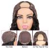Wigs Curly U Part Wigs Deep Wave Human Hair Wigs for Black Women, 10-26 Inch Long Brazilian Deep Curly Glueless Clip in U Shape Wig 180% Density for Daily Party (Size : 12inches) view 2