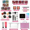 Anpro All-In-One Makeup Kit for Girls 10-12 with Case, Pro Teen Makeup Set, Tween Makeup Kit for Teens Women, Full Starter Make Up Kit with Brushes, Lipstick, Eye Shadows Palette, Blushes, Glitter Gel view 2