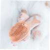 Angoily 2pcs Handheld Bathing Brush Silicone Exfoliating Head Body Scrubber for Relaxing Shower view 2