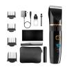 WEedsy Professional Hair Clippers - Rechargeable Hair Beard Trimmer Cordless Haircut Kit with Titanium & Ceramic Waterproof Blades for Wet/Dry Cut, 5-Speed Adjustable with Barber Cape, and Travel Bag view 1