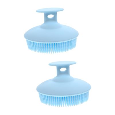 Angoily 2pcs Portable Shower Brush Body Wash Scrubber Exfoliating Silicone Bathing Brush