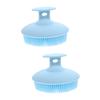 Angoily 2pcs Portable Shower Brush Body Wash Scrubber Exfoliating Silicone Bathing Brush view 1