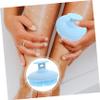 Angoily 2pcs Portable Shower Brush Body Wash Scrubber Exfoliating Silicone Bathing Brush view 3
